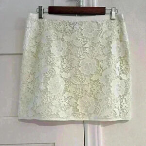 Madewell White Eyelet Mini Skirt- Size 6- NWT